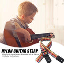 Nylon Guitar Strap Adjustable Belt for Electric Folk Guitar Ukulele Bass