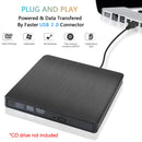 5Gbps USB 2.0 External DVD CD-ROM RW Player Optical Drives Enclosure Black