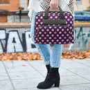 Sewing Machine Handbag Crochet Kits Print Travel Carrying Case (Purple) Newly