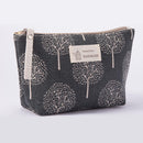Printed Cosmetic Bag Canvas Purse Zip Makeup Wash Storage Pouch (Style 6) Newly