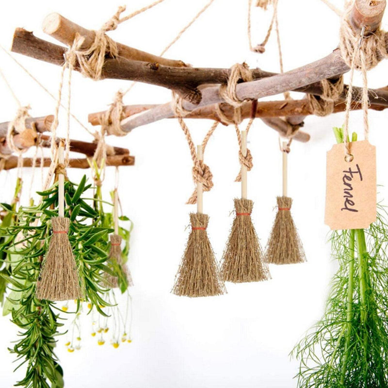 10pcs 3.71in Broom Witches broomstick decorated for Halloween Theater Etc`