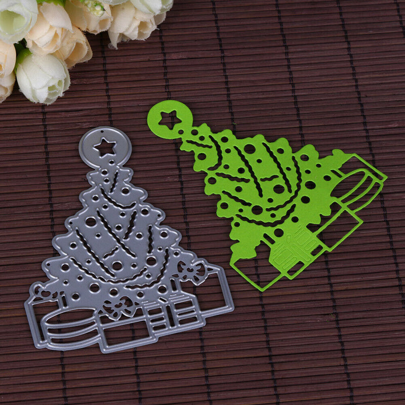 Christmas Tree Cutting Dies Stencils Scrapbook Embossing DIY Craft Card-176
