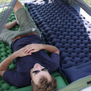 Waterproof Sleep Inflatable Mattress Outdoor Camp Cushion Bed (Navy Blue) Newly