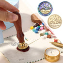 Wax Seal Stamp Retro Round Star Moon Sealing Wax Dedicated Copper Head (F) Newly