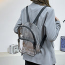 Women Solid Transparent Portable Backpack Casual PVC Clear Waterproof School Bag