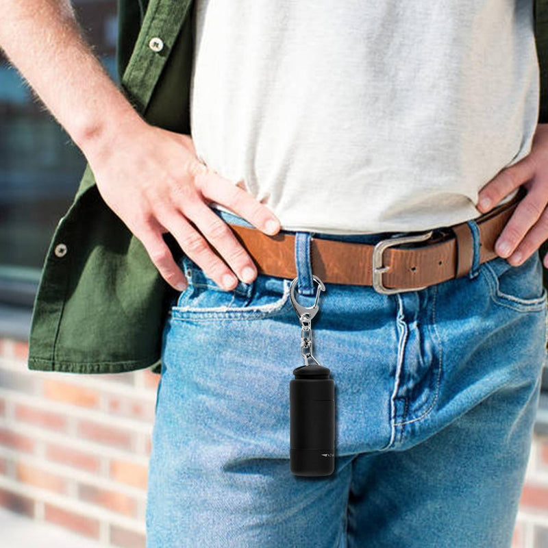 LED Mini Flashlight Portable Key Chain Outdoor Camping Hiking Torch (Red)