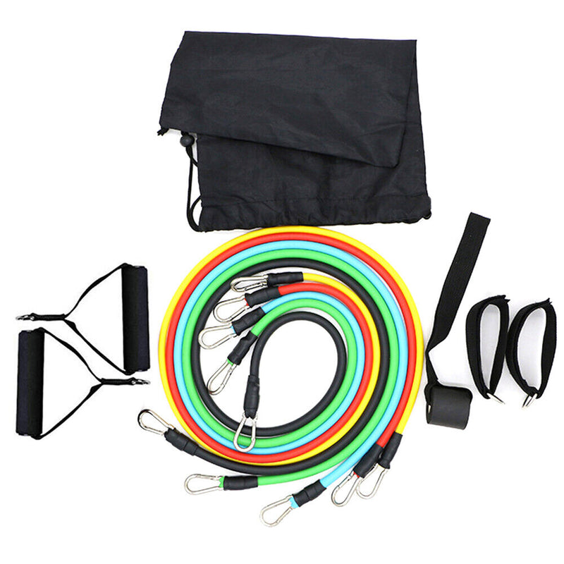 11pcs / Set Resistance Bands Latex Pull Rope Rubber Expander Fitness Equipment