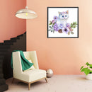 5D DIY Diamond Painting Flower Cat Full Drill Rhinestone Mosaic Art Picture