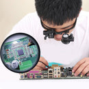 10X/15X/20X/25X Lens Observation Head Wearing Magnifier Glasses Magnifiers with LED