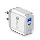 25W PD QC3.0 Mobile Phone Wall Charging USB Type C Fast Charger (White US) Newly