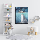 Unsdersea Whale Canvas Oil Paint By Number DIY Color Picture for Adults Children