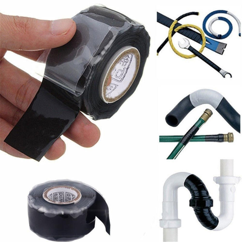 Waterproof Black Silicone Performance Repair Tape Bonding Fusing Wire Film