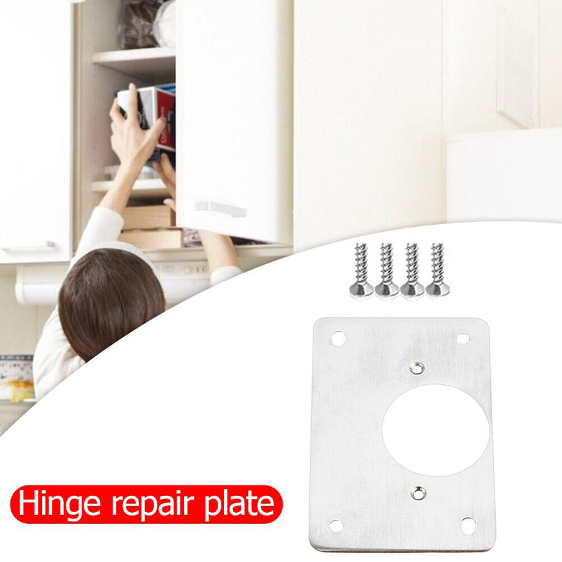 Hinge Repair Plate for Cabinet Cupboard Furniture Repair Hardware Kit (A) Newly