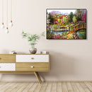 Painting By Numbers DIY Bridge Cottage Hand Painted Canvas Oil Art Picture Kit