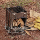 Mini Outdoor Firewood Stove Portable Camping Picnic BBQ Folding Cooking Grill