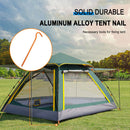 Ground Nail Aluminium Alloy Tent Accessories with Hooks for Camping Hiking Beach