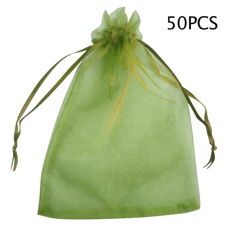 50pcs Garden Drawstring Net Bags Vegetable Fruit Grapes Protection Pouch Newly
