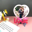 Photo Frame Molds - Love Heart Photo Display Tool Molds Kit with Holder