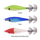 2pcs 7cm 4g Luminous Artificial Wood Shrimp Bait Hook Fishing Lures (Blue)