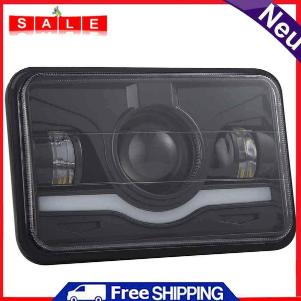 Generic 4"" x 6"" 150W LED Headlights Hi-Lo Red DRL Sealed Beam for Car