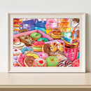 DIY Diamond Embroidery Drawing Kit 5D Colorful Donuts Bead Art for Wall Gift