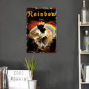 Rainbow Rising Retro Metal Plate Tin Sign Poster Plate Wall Art for Bar Club