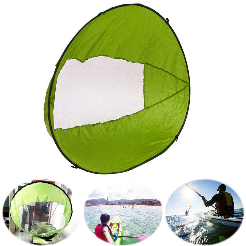 Foldable Kayak Boat Wind Sail Surfing Kayak Downwind Wind Paddle (Green) Newly