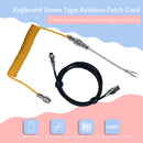 Mechanical Keyboard Coiled Cable RGB Type C USB Aviator Connector (Yellow)