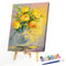 Oil Paint By Numbers Flowers in Vase on Canvas Digital Paint Wall Art Handicraft