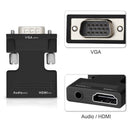 PC 1080P 3.5mm Audio Cable Audio Output Converter HDMI Female to VGA Male