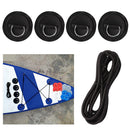 Stainless Steel D Ring Patch 2.5m Elastic Rope for SUP Paddle Board Surfboard