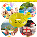 Inflatable Cup Holder Cute Yellow Duck Drink Stand Swimming Pool Float Coas