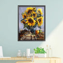 Sun Flower 40x30cm DIY Paint By Numbers Oil Painting Kit Canvas