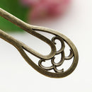 Tools Alloy Hairpin U-shaped hairpin Metal Hair Stick Double wavy flower