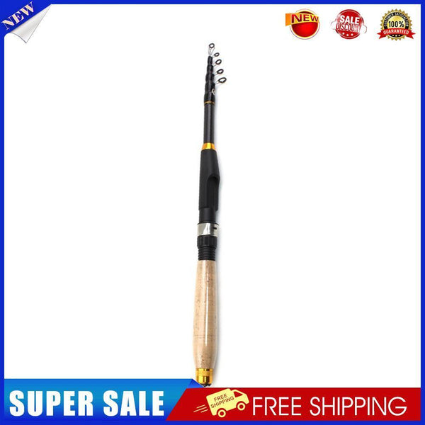 Ultra Short Telescopic Mini Spinning Fishing Rod Carbon Fiber Pole (1.8m)