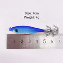 2pcs Lifelike Fishing Lures Tackle 7cm 4g Luminous Artificial Wood Shrimp Bai