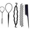 Pin DIY Ponytail  Hair Braid Tool Hair Styling  Bun Roller Maker Twist Curler