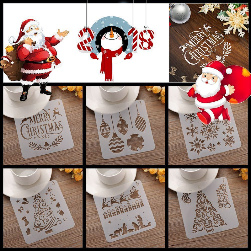 Decorative Flower Template Embossing Christmas Hollow Stencils Scrapbooking