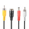 4Pin Aviation Head Male to 2RCA Male DC Male Extension Cable for Camera