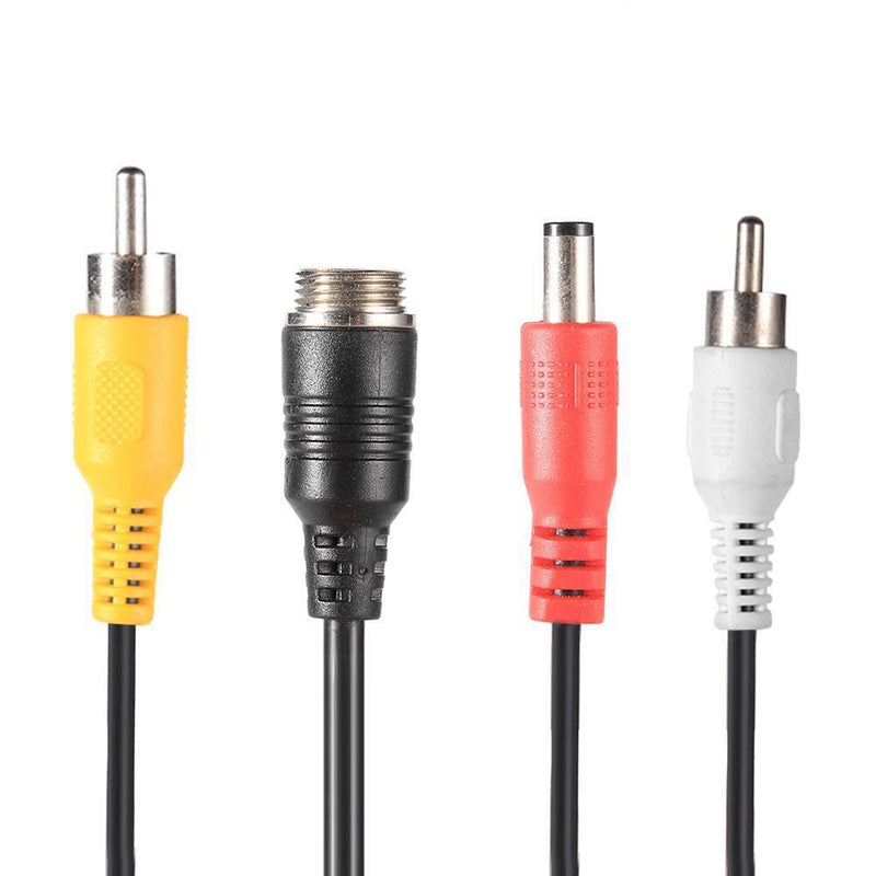 4Pin Aviation Head Male to 2RCA Male DC Male Extension Cable for Camera