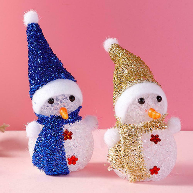 Xmas LED Snowman Santa Claus Ornament Christmas Tree Light Hanging J9P4