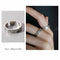 Wind Niche Design Roman Digital Rings Couples Tail Rings Adjustable Opening