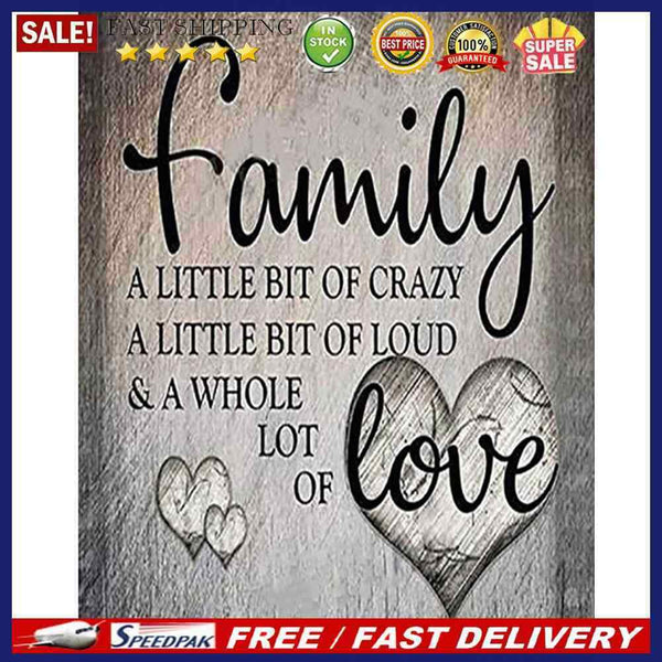 Full Cross Stitch 11CT Family Love Counted Embroidery DIY Cotton Thread Wall