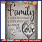 Full Cross Stitch 11CT Family Love Counted Embroidery DIY Cotton Thread Wall