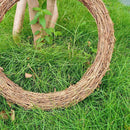 3pcs 20cm Rattan Ring Artificial Flowers Dried Plants Garland Wreath