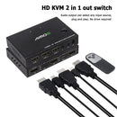 USB Hub HD Kvm Switch Plug And Play for pc Computer Printer Keyboard Mouse