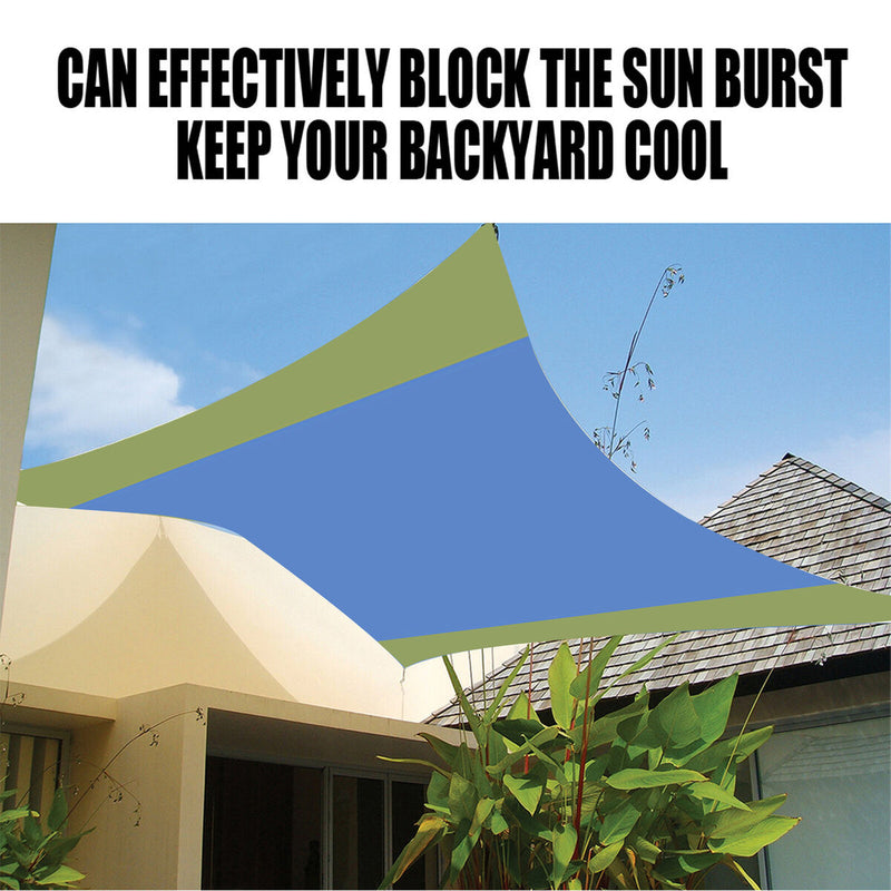Sun Shade Sail Outdoor UV Block Cloth Cover Square Canopy Awning Screen (B)