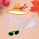 3pcs DIY Hat Glasses Cutting Die Scrapbook/Photo Album Emboss Metal Stencil