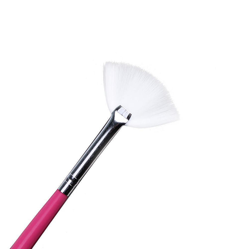 Fan Shape Nail Brush Dust Glitter Powder Remover Pen Nail Art Makeup Tool