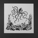 Octopus Coffee Spray Printing Mold DIY Cake Embossed Decor Baking Stencil